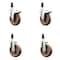 Service Caster 5 Inch 316SS High Temp Glass Filled Nylon 1-1/8 Inch Stem Caster Lck Brake, 2PK SS316TTLEX20S514-GFNSHT-2-S-2-118 - alternate 1